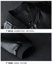 Men Pu Leather Jacket Trend Casual Fit Slim