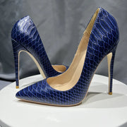 Elegant Pointed Toe Stiletto Pumps for Women Fashionable High Heels Size 34-45 Slip-On PU Lined Super High Heel Shoes