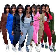 Women Sport Suit Matching Tracksuit Casual Top and Pants Sets  Regular and  Plus Size