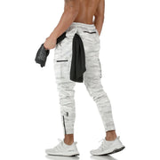 Summer Men's Slim Fit Sweatpants Pants Solid Color Elastic Waist Outdoor Running Training Casual Cargo Midweight Polyester