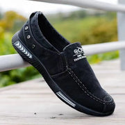 Men's Canvas Slip-On Casual Shoes Denim Breathable Driving Moccasin Soft Insole Lightweight Outdoor Sneakers