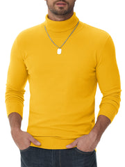 high neck knitted sweater slim fit casual long sleeve pullover