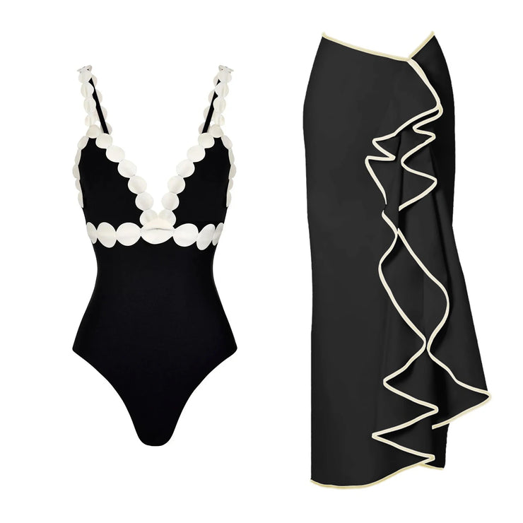 3Pcs Laser Cut Swimsuit Women Sexy Bikini Push Up Swimwear High Waisted Biquini Female Hollow Bathing Suit Bodysuit Beachwear
