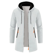 Men's Oversize Long Sleeve Sweatshirt Hooded Zipper Autumn Winter Warm Jacket Coat Casual Outdoor Knit Streetwear Top