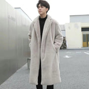 New imitation fox fur grass oversized plush men's coat, medium length autumn and winter Size XL