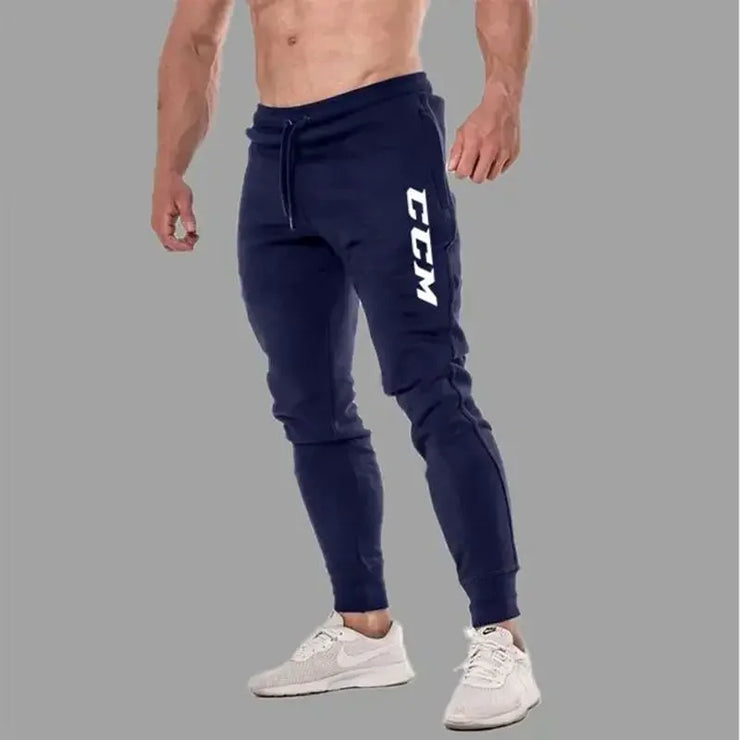 Men Printed Joggers Sweatpants Breathable Casual Sport Fitness Gym Trousers Autumn Running Pants with Pockets Drawstring Closure