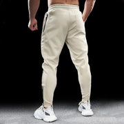 Men's Autumn Winter Pure Cotton Sweatpants Slim Fit Elastic Waist Comfortable Breathable Zipper Casual Trousers