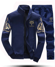 Men's Tracksuit Fleece Jacket and Sweatpants Warm