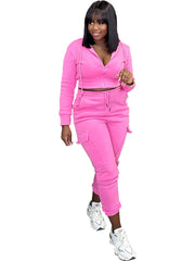 Women Sport Suit Matching Tracksuit Casual Top and Pants Sets  Regular and  Plus Size