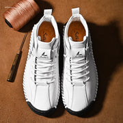 Handmade Breathable Leather Men's Casual Shoes Design Sneakers Ankle Boots with Rubber Outsole for Outdoor Comfort And Support