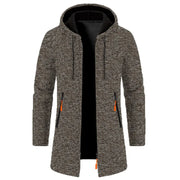 Men's Oversize Long Sleeve Sweatshirt Hooded Zipper Autumn Winter Warm Jacket Coat Casual Outdoor Knit Streetwear Top