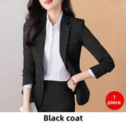 Elegant Black Western-Style Suit Jacket for Women Professional Fashionable Workwear Ideal for Interviews And Office Settings