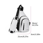 Eye-Catching Men's Chest Bag Casual Single Shoulder Crossbody Waterproof Mobile Phone Bag for Outdoor Activities