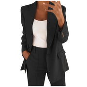 Eye-Catching Women's Fashion Oversize Cardigan Lapel Suit Coat: Leisure Temperament Blazers Jacket for Tailored Style