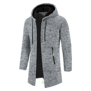 Men's Oversize Long Sleeve Sweatshirt Hooded Zipper Autumn Winter Warm Jacket Coat Casual Outdoor Knit Streetwear Top