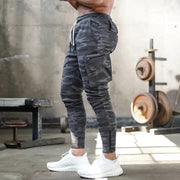 Summer Men's Slim Fit Sweatpants Pants Solid Color Elastic Waist Outdoor Running Training Casual Cargo Midweight Polyester