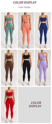 Women's High-Waist Yoga Leggings Quick Dry Breathable Sports Underwear Fitness Training Pants in Assorted Colors by NAQIYAYABEI