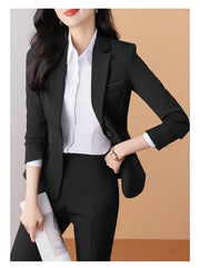 Elegant Black Western-Style Suit Jacket for Women Professional Fashionable Workwear Ideal for Interviews And Office Settings