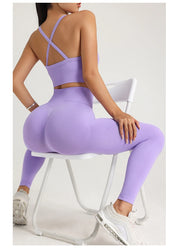 Women's High-Waist Yoga Leggings Quick Dry Breathable Sports Underwear Fitness Training Pants in Assorted Colors by NAQIYAYABEI