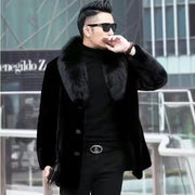 New imitation fox fur grass oversized plush men's coat, medium length autumn and winter Size XL