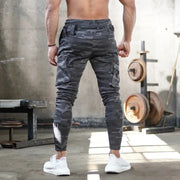 Summer Men's Slim Fit Sweatpants Pants Solid Color Elastic Waist Outdoor Running Training Casual Cargo Midweight Polyester