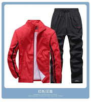 Men's Tracksuit , Running Sets , Jogging Sports Jacket+Pants Sweatsuit