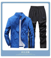 Men's Tracksuit , Running Sets , Jogging Sports Jacket+Pants Sweatsuit