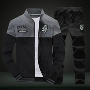 Men's Tracksuit Fleece Jacket and Sweatpants Warm