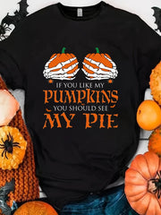 Women's Plus Size Halloween Casual T-shirt,