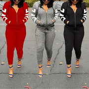 Eye-Catching Women's Casual Tracksuit Two-Piece Set: Hoodies and Sports Suit