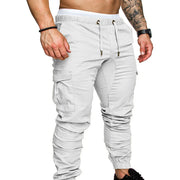 Men's 3XL Fitness Jogger Pants Soft Cotton Polyester Drawstring Harem Gym Workout Sweatpants for Autumn Running Bodybuilding