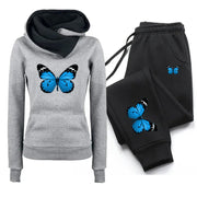 Womens Tracksuit Two Piece Set Winter Warm Hoodies+Pants Pullovers Sweatshirts , Jogging Suit