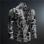 Halloween Witch Horror Men's Formal Button Shirt Long Sleeve Halloween