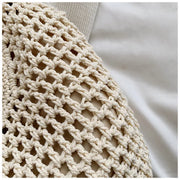 Women's Large Capacity Mesh Shoulder Bag Adjustable Strap Beach Summer Handbag
