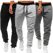 Unisex Long Fleece Sweatpants Soft Casual Sports Full-Length Autumn Winter Running Trousers M-3XL Drawstring Closure Comfortable Fit