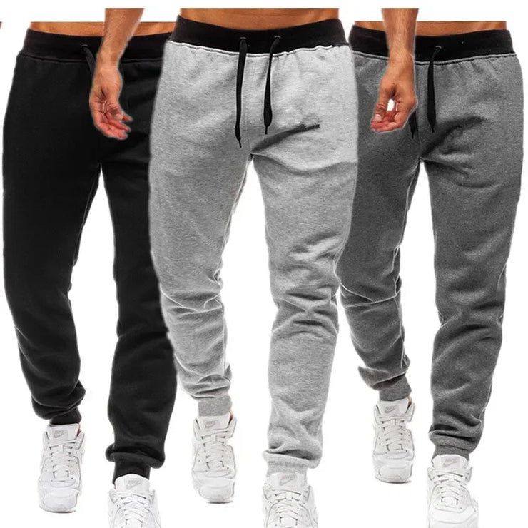 Unisex Long Fleece Sweatpants Soft Casual Sports Full-Length Autumn Winter Running Trousers M-3XL Drawstring Closure Comfortable Fit