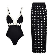 3Pcs Laser Cut Swimsuit Women Sexy Bikini Push Up Swimwear High Waisted Biquini Female Hollow Bathing Suit Bodysuit Beachwear