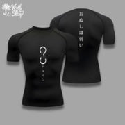 Satoru Gojo Jujutsu Kaisen Sorcerer Hollow Purple Gymwear Compressions Sportswear Muscle Enhancing Trainning T-shirt High-Quality Flexible Fit