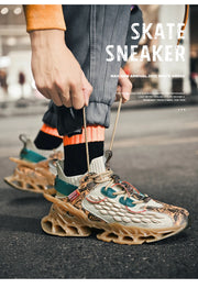 Men's Casual Sneakers Breathable Mesh Luxury Trainer Race Shoes Fashion Loafers Running Tenis Krasovki Air Mesh Lining Sweat-Absorbant