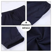 Men's Casual Cotton Pencil Pants Loose Fit Printed Elastic Waist Outdoor Jogging Trousers with Pockets Full Length Summer Wear