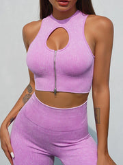 Women's Seamless Yoga Set Breathable Anti-Wrinkle Nylon Sports Bra & Leggings Fitness Panties Combo Hip Lifting Compression