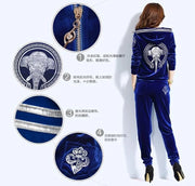 Women Tracksuit , Sportswear Zipper Hoodies Jacket+Pants Jogging Suit