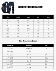 Men's Tracksuit Fleece Jacket and Sweatpants Warm