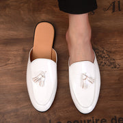 Men mules  leather  casual fashion Slippers