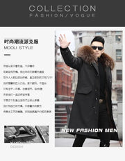 New imitation fox fur grass oversized plush men's coat, medium length autumn and winter Size 4XL