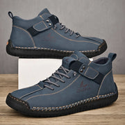 Handmade Breathable Leather Men's Casual Shoes Design Sneakers Ankle Boots with Rubber Outsole for Outdoor Comfort And Support