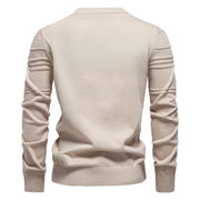 Eye-Catching Men's Crewneck Pullover Sweater Knitted Cotton Striped for Autumn Winter Warm and Quality