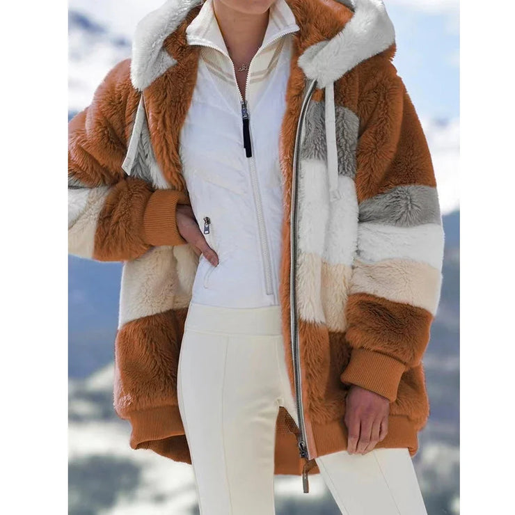 Women Oversize Teddy Bear Coat Warm Thickening Fleece Faux Fur Coats Winter Jacket