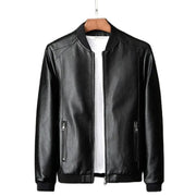 Men Pu Leather Jacket Trend Casual Fit Slim