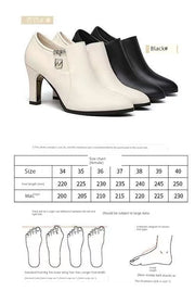Authentic Leather Women's Stiletto Heel  Sexy Easy to Wear Rubber Sole Shoes